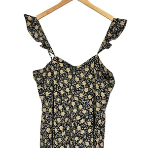 Lulus The Way to Love Dark Floral Print Ruffled Maxi Dress Sz XL Romantic Event thumbnail 11