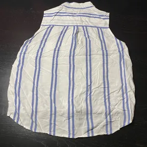 beachlunchlounge Men's Blue and White Striped Sleeveless Shirt thumbnail 5