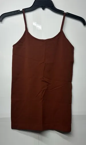 VERSONA Women's Dark Burgundy Cami Top Size Medium Spaghetti Strap Tank thumbnail 1