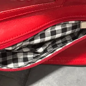Hobo International Red Patent Leather Fold Over Clutch thumbnail 7