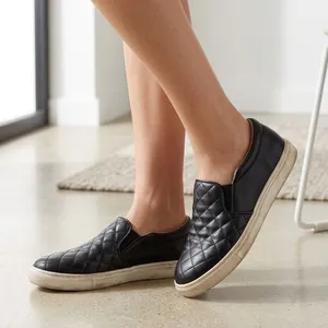 A New Day by target black Reese Quilted Slip-On faux leather Sneakers size 8 thumbnail 1
