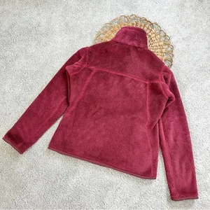 Patagonia Re-Tool Burgundy Fuzzy Fleece 3/4 Snap-T Pullover Jacket Size XS thumbnail 4