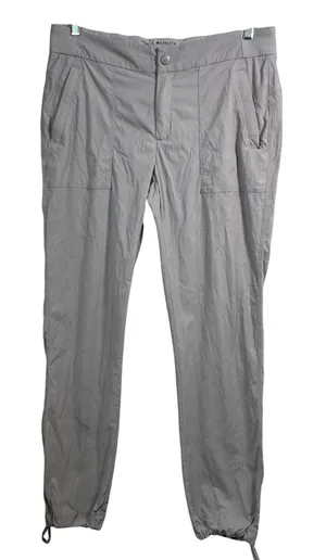 Athleta‎ Trekkie Hike Pant Womens 12 Light Gray Adjustable Leg Outdoor Hiking thumbnail 1
