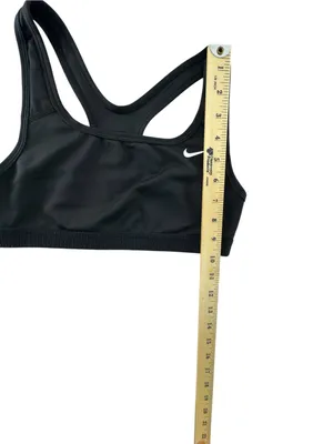 Nike Black Racerback Sports Bra with White Swoosh thumbnail 2