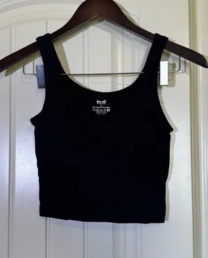 Pro-Fit Seamless Ribbed Sports Bra L NWOT Black thumbnail 1