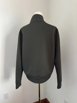 Under Armour Olive Half-Zip Pullover with Neon Yellow Logo Band thumbnail 4