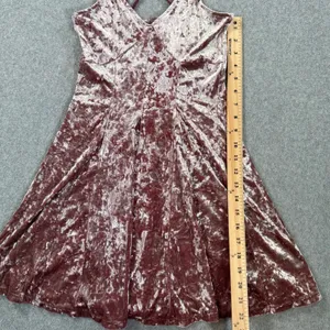 American Eagle Outfitters Crushed Velvet Strappy Mini Dress Size XXS Purple thumbnail 5