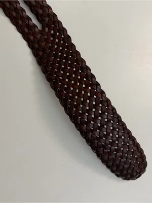Braided Faux Leather Belt Wide Corset Boho Cottagecore Prairie Brown Grey XL thumbnail 4