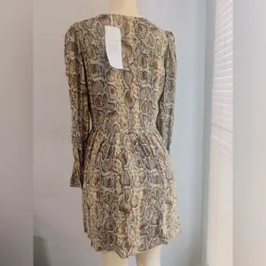 Zara snake print dress size medium has pockets NWT thumbnail 11