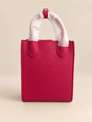 New Magenta Pink Mini Tote Crossbody Bag thumbnail 2