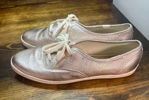Keds Kate spade rose gold sneakers size 8.5 thumbnail 1