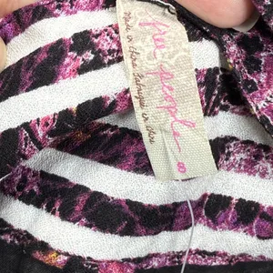 Free People Maxi Dress Size 8 Midnight Combo Striped Floral‎ Rayon Blend thumbnail 3