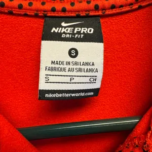 Nike Red and Black‎ Dotted Half-Zip Top. Nike pro dri fit. thumbnail 6