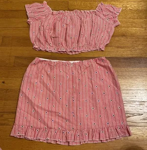HYFVE Red Gingham Two Piece Set thumbnail 2