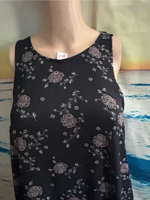 Abercrombie & Fitch Black Floral A-Line Dress SM thumbnail 8