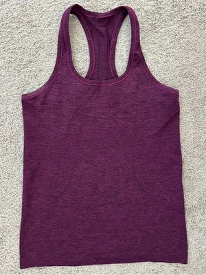 LULULEMON Swiftly Tech Racerback in Black Chilled Grape Sz. 8 thumbnail 4