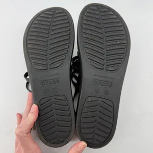 Crocs Brooklyn Strappy Low Wedge Sandal Black Women 10 Comfort Platform Y2K thumbnail 8