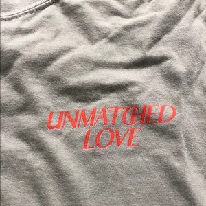 Comfort Colors Light Sage Crewneck T-Shirt with Pink Chest Logo thumbnail 2