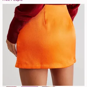 Free People Blaze Orange All The Way Satin Mini Skirt summer classic casual thumbnail 2