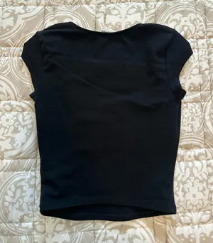 Garage Black Scoop Neck Top thumbnail 1
