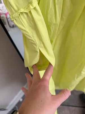 A new day Yellow Puff Sleeve Babydoll Dress thumbnail 5
