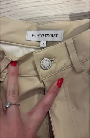 We Wore What White Leather Shorts thumbnail 3
