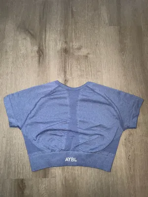 AYBL Women's Seamless Cropped Short Sleeve Gym Top thumbnail 2