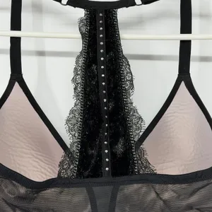 Victoria's Secret Very Sexy Lightly Lined Plunge Front Close Bra‎ Black 34DDD thumbnail 4