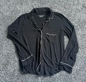 Victoria's Secret Black Tee with White Logo Print thumbnail 1