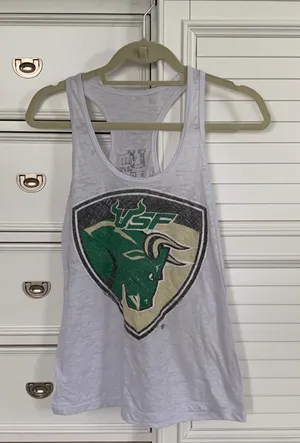 🔴 USF Bulls Tank Top White Size M thumbnail 1