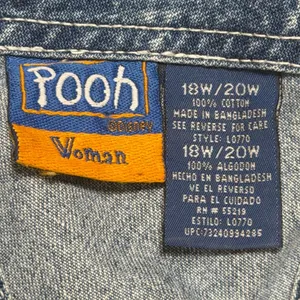 Vintage Winnie the Pooh Denim Shortalls Womens‎ 18W 20W Embroidered Overalls thumbnail 5