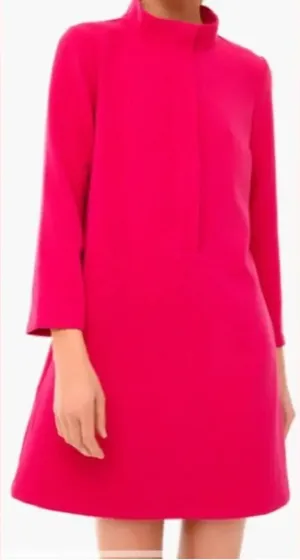 Tuckernuck Fuchsia Pink Avery Terry‎ Shirt Dress Mini Button Front Size Large thumbnail 1