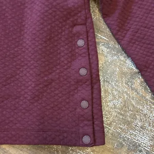 L.L. Bean Quilted Turtleneck Pullover Women's Sweatshirt, Mockneck Tunic Medium‎ thumbnail 2