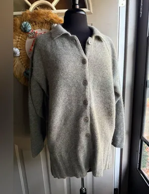 Vintage Y2K The Limited angora rabbit hair henley sweater, size medium thumbnail 1