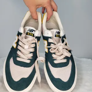 New Balance Numeric 574 Vulc Sneakers Blue Yellow Size 6.5/8 thumbnail 5
