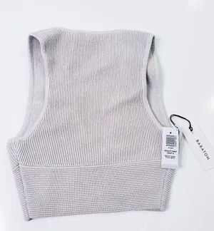 Aritzia Babaton Sculpt Knit Deep V-Neck Cropped Top thumbnail 5