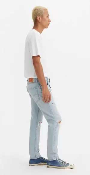 Levi’s 512 slim taper fit light blue distressed jeans thumbnail 5