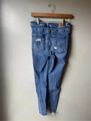 American Eagle Hi-Rise Jegging Distressed Skinny Jeans Size 4 Regular thumbnail 4