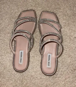 Steve Madden Statue Rhinestone Sandals thumbnail 1