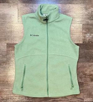 Columbia Women’s Pale Green Fleece Full Zip Vest thumbnail 1
