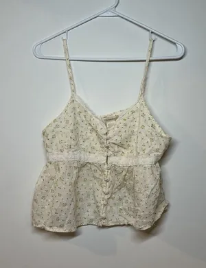 Passport Yellow floral babydoll top floral y2k vintage whimsical tween L thumbnail 1