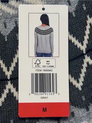 Weatherproof VintageTraditional fairisle raglan crewneck sweater Tweed yarn NWT thumbnail 6