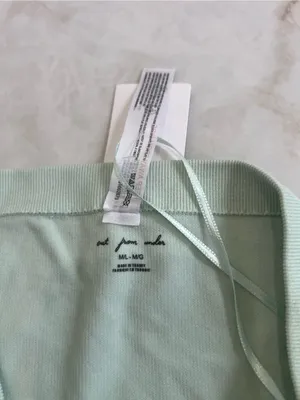 Urban Outfitters NWT Out From Under Sage Green Ribbed Mini Skirt Size M/L thumbnail 2