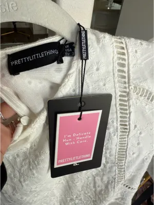 Pretty little thing white lace mini dress thumbnail 3