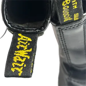 Dr. Martens 8-Eye Black Leather Lace-Up Combat Boots UK 6 US Women 8 thumbnail 10
