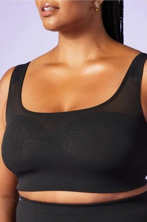 Yitty Black Sheer Mesh Me Something Bralette bra Women's Size 1X thumbnail 1
