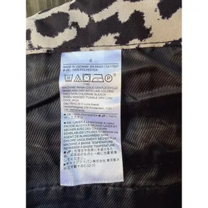 Banana Republic Black White Abstract Pleated Wide Leg Trousers Pants Size 4 thumbnail 5