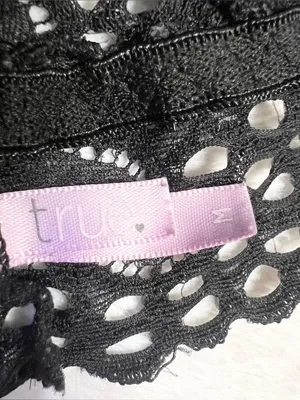 True Black Floral Lace Bralette Wireless Comfort Bra Size Medium thumbnail 8