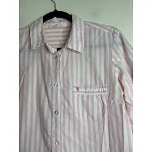 Victoria's‎ Secret Pink White Striped Cotton Button Down Nightshirt Medium thumbnail 2