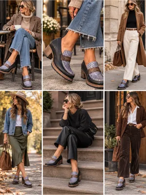 Freebird by Steven Bristol leather chunky Loafers 7 thumbnail 2